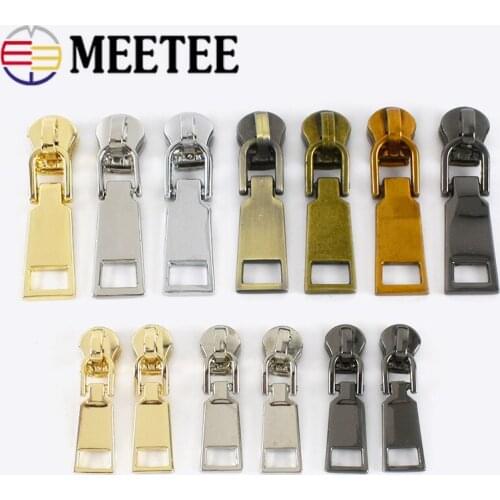5/10pcs Zippers Sliders for 3# 5# Metal Zips Jackets Clothes Zip Heads Repair Kit Pulls DIY Bag Sewing Accessories
