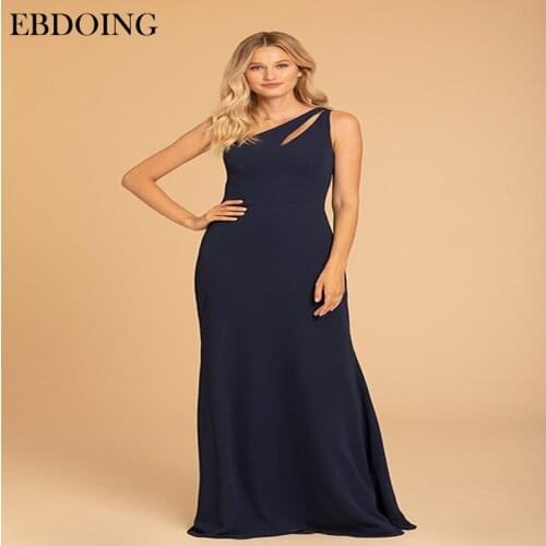 Newest Bridesmaid Dresses A-line Robe De Soiree Floor-length Sleeveless One Shoulder Wedding Party Gowns