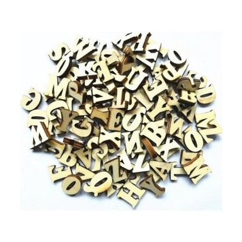 New Mixed A-Z Letter alphabet Natural wooden number decoration Wood Letters Craft Flatback Scrapbooking Decoration Ornaments