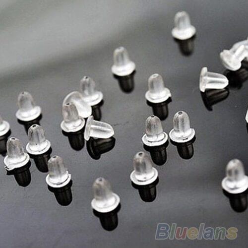 Wholesale Practical 400pcs Rubber Earring Back Stoppers Ear Post Nuts