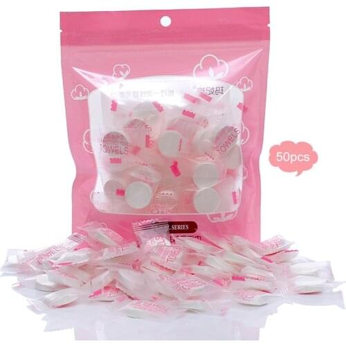 50Pcs Portable Non-woven Compression Towel Home Textile Towel Tablet Capsules Outdoor Travel Accessories Disposable Wash Towels