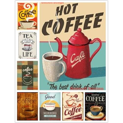 Popular 5d diamond painting full COFFEE diy diamond embroidery sale tea 5d diamond art kit decoration home beaded embroidery