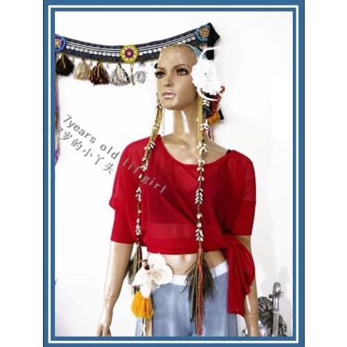 Transparent Thin Belly Dance Bat Sleeve Top CUF04