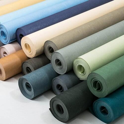 Beibehang Modern minimalist non-woven silk vegan color wallpaper bedroom living room TV background wall Nordic wallpaper