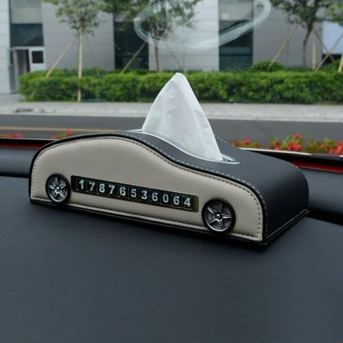 Unique creative car shape leather tissue box Fashion car removable tissue box Storage decoration