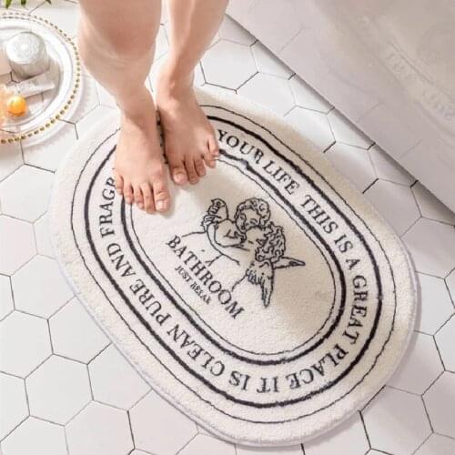 Nordic Absorbent Non-slip Mat Bathroom Rug Set Bedroom Home Hotel Travel Door Bathroom Home Textile Small Polyester Rug Carpet