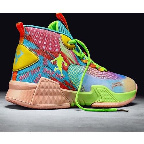 High Quality Men Basketball Shoes Trendy Colorful Casual Men Sneakers Non-slip Boys Basket Shoes Outdoor Sports Shoes Trainers