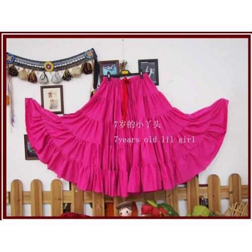 5Tiered 20Yards100%Cotton Tribal Belly Dance Skirt EA05