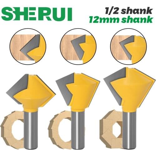 1PC 1/2" Shank 12mm shank 6 Sided 8 Sided 12 Sided 16 Sided Multi Sided Glue Joint Router Bit Se
