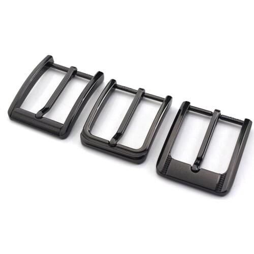 1pcs 35mm Fashion Belt Buckle Black For Men Metal Clip Buckle End Bar Heel Bar Single Pin Buckle for Leather Craft Strap DIY