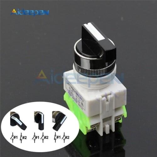 1Pcs LAY7-20X/3 Rotary Switch 3 Position Selector Knob Switch Power Lgnition 660V 10A OFF-ON/OFF-OFF/ON-OFF