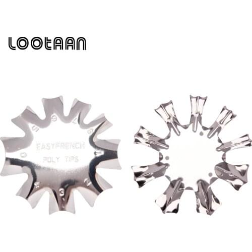 1 Pc 9 Size Easy French Poly Tips Smile Line Edge Trimmer Line Nail Cutter Stencil Tool French Smile Shape Nail Trimmer Manicure