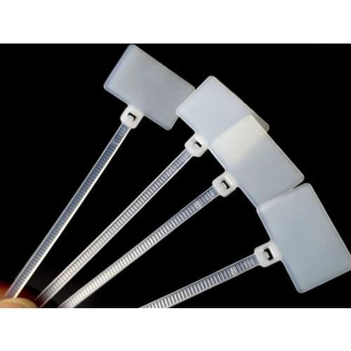 100PCS Easy to Mark Nylon Cable Tags, 3x100mm, 4x100mm, 4x150mm, Plastic Loop Ties, Self-Locking Zipper Ties, 200 Pieces