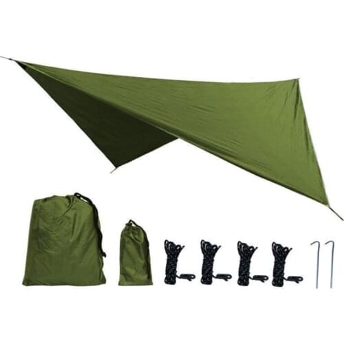 350x280cm Awning Waterproof Ultralight Tarp Tent Shade Garden Canopy Sunshade Outdoor Camping Hammock Rain Fly Beach Sun Shelter