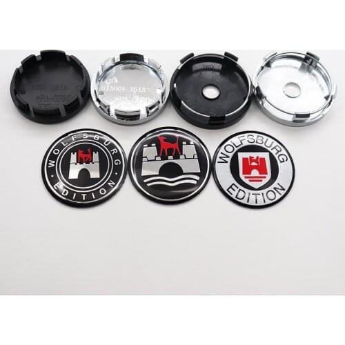 4pcs 56mm 60mm wolfsburg edition logo car emblem Wheel Center Hub Cap auto Rim refit badge covers sticker styling accessories