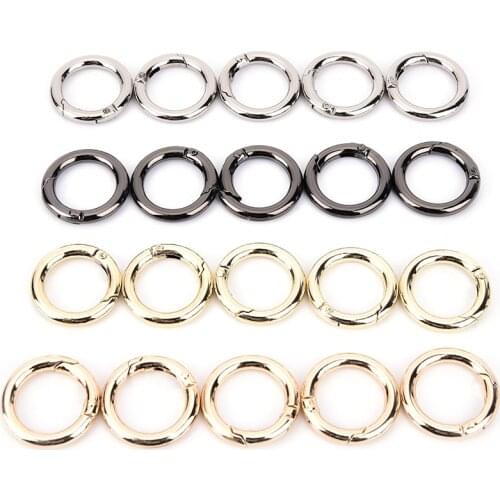5pcs/pack Circle Round Carabiner Hook Keyring Buckle 28mm Snap Clips Keychain