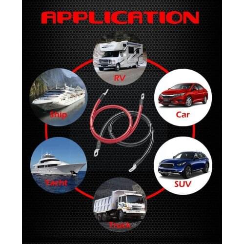 5AWG Battery Link Cable Red Black Wire Power Inverter Terminal Pure Sine Kit S3G1