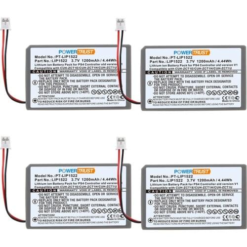 4Pcs LIP1522 Battery for Sony PS4 Bluetooth Wireless Dual Shock Controller First Generation CUH-ZCT1E or CUH-ZCT1U Old Version