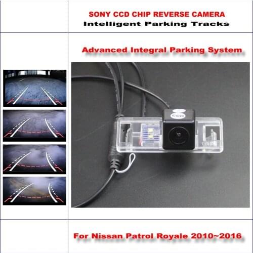Car Rear Camera For Nissan Patrol Royale 2010-2016 Intelligent Parking Tracks Reverse Backup NTSC RCA AUX HD CCD SONY CAM