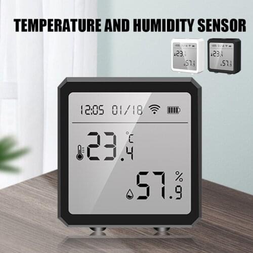 NEW Smart WiFi Thermometer Hygrometer Voice Control Wireless Room Temperature Humidity Sensor Battery Powered Household
