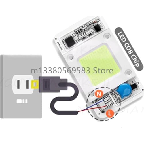 LED COB Lamp Chip 50W 110V 220V COB Input Smart IC Driver Fit For DIY LED Floodlight Spotlight LED