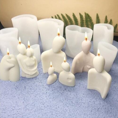 New Portrait Statue Candle Mold Aromatherapy Candle Mold DIY Couple Candle Mold Family Hug Modeling Candle Mold Resin Mold