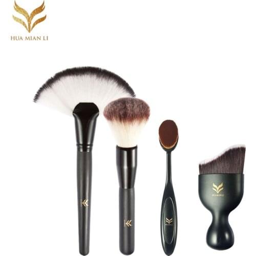 HUAMIANLI 4pcs Cosmetic Makeup Tool Powder Foundation Brush