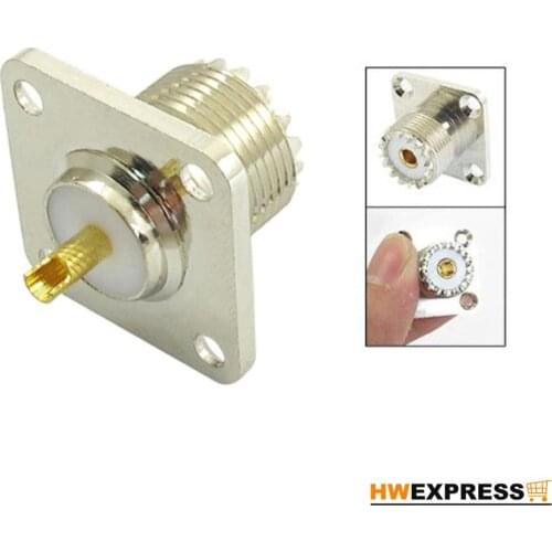 HWEXPRESS Hot SO-239 Female Jack Square Shape Solder Cup Coax Connector For Radio