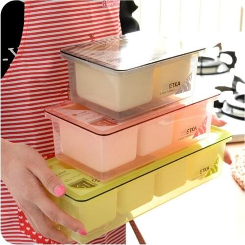 3 colors Kitchen Storage Box Organizer Plastic Spices Box Rectangle Seasoning Cans with Cover Kitchen Pepper Seasoning Box
