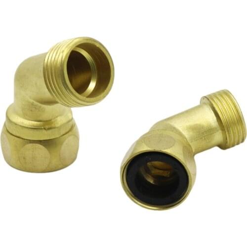 Brass Elbow connector Car Wash Irrigation Plumbing Pipe Fitting 3/4 Inch Female to Male Thread Joint tube 1 Pc