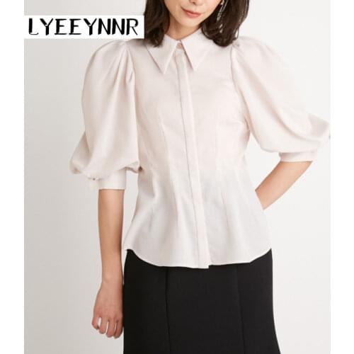 Женские рубашки LYEEYNNR China At AliExpress