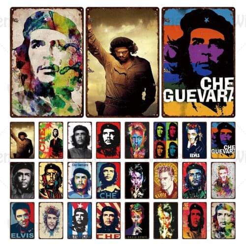 Metal Plaque Famous Movie Rock Music Star Poster Vintage Metal Sign Che Guevara ELVIS Tin Sign Wall Decor Man Cave Bar Pub Cub