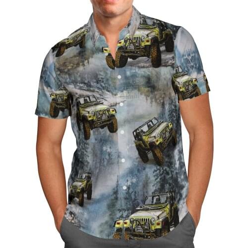 Love Car 3D Beach Hawaiian 2021 Summer Mens Shirt Short Sleeve Shirt Streetwear Oversized 5XL Camisa Social Chemise Homme-19