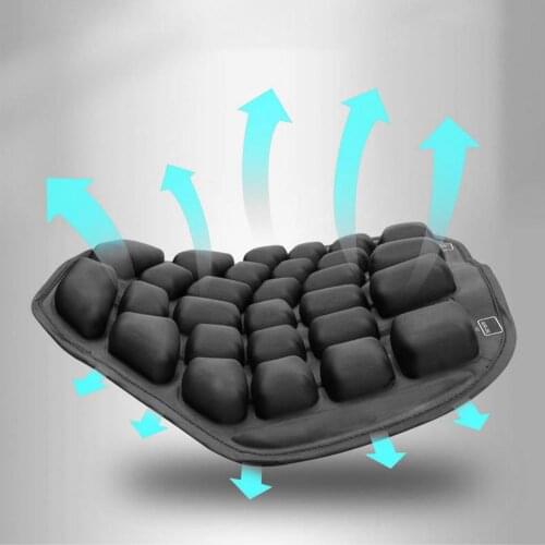 1Set Air Pad Inflatable Motorcycle Seat Cushion Cover Universal Decompression Press Type Cool Sunscreen Mat