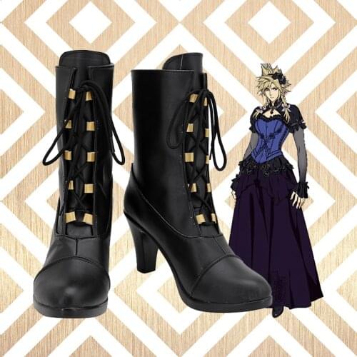 New Final Fantasy VII Remake Cloud Strife The bride dress Cosplay Anime boots Shoes