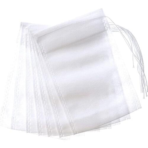 New 500Pcs Teabags String Heat Seal Paper Herb Loose Tea Bag Organizer Tools Storage Bags