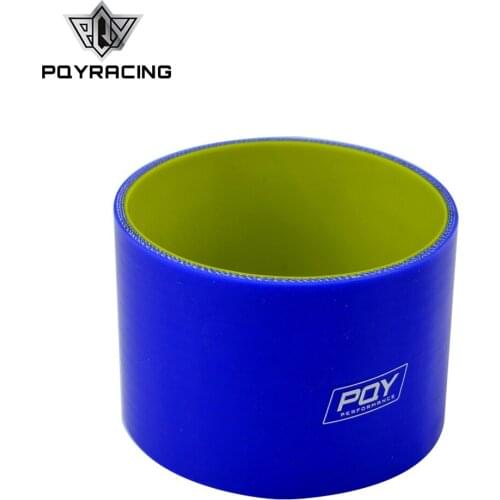PQY - Blue&yellow 4" 102mm Straight Silicone Intercooler Turbo Intake Pipe Coupler Hose PQY-SH0040-QY
