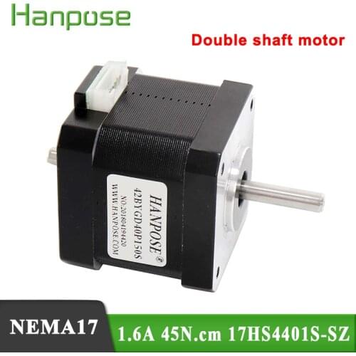 Nema 17 Double Shaht Stepper Motor 42BYGH 1.6A 45N.CM 4-lead 17HS4401S-SZ 40MM 42 series motor for 3D Drawing instrument