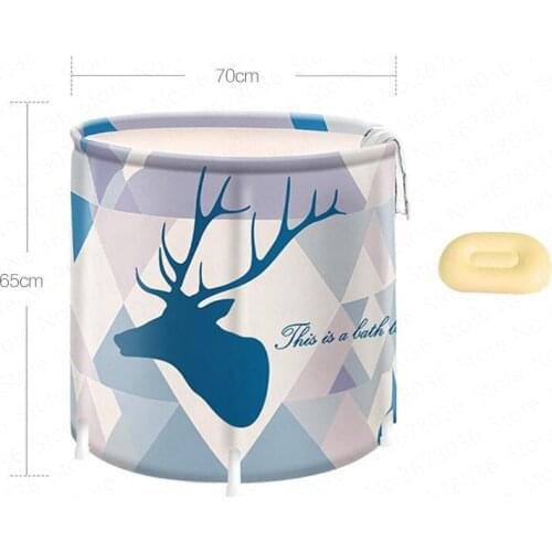 Bath Barrel Folding Insulation Barrel Household Tub Thickening Body Adult Bathtub Folding Home Sauna Kids Travel Tub Hot