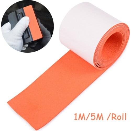 EHDIS 5M Vinyl Wrap Squeegee Spare Suede Felt Tape Window Tint Card Scraper Protector No Scratch Fabric Cloth Car Wrapping Tools