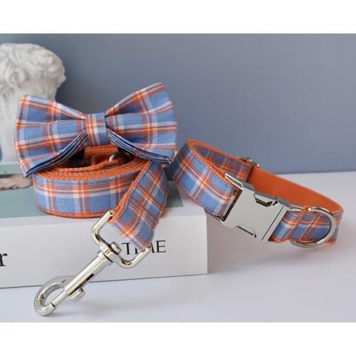 Dog Collar Luxury Designer Pet Leash Set, Collars Free Engraved Bowknot Dog Neck Belt Cat Accessories Christmas Dog Collar Bow