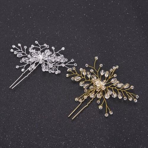 Bridal Hair Accessories Hair Clip Crystal Pearl Hair Combs Wedding Accessories Jewelry Handmade Women Hair Ornaments Headpieces