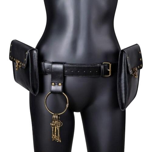 Vintage Steampunk Bag Steam Punk Retro Rock Gothic Retro Bag Goth Shoulder Waist Bags Packs Victorian Style Women Men Leg Bag Q3