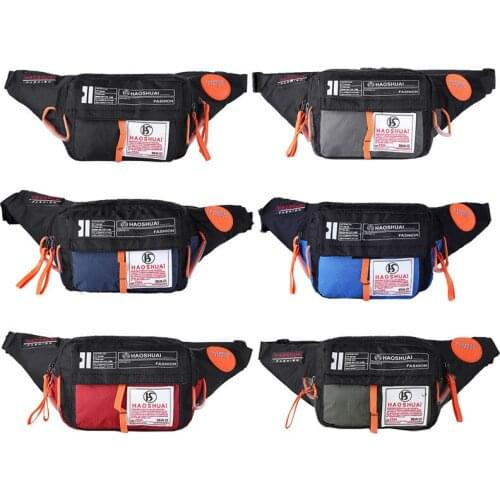 2020 Men Waterproof Nylon Fanny Pack Waist Bag Hip Bum Belt Messenger Shoulder Pouch Purse Sling Chest Bag Casual Travel Bags