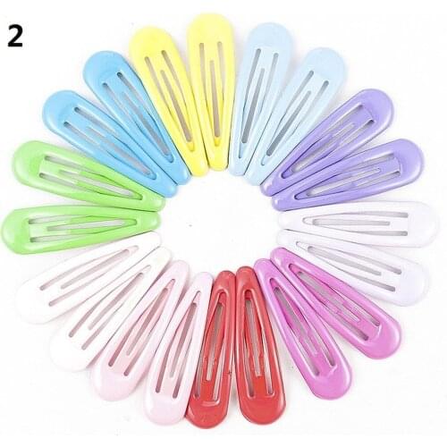 20pcs Snap Hair Clips for Hair Clip Pins kids Hairpins Color Metal Barrettes For Baby Children Women Girls Accessory Gift Hot