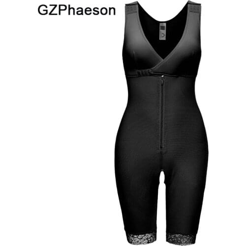 Womens Slimming Underwear Seamless Shapewear Full Body Shaper Post Surgery Bodysuit Thigh Slimmer Clip and Zip Waist Trainer