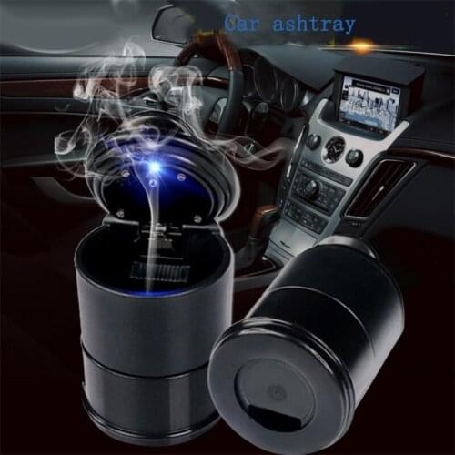 1PC Portable Auto Car Ashtray High Flame Retardant Ashtray For 4s Shop Ashtray Manufacturer Car Ashtray with Light