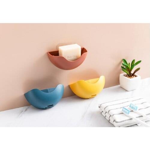 1PC Portable Plastic Soap Dishes Drain Sponge Holder Soap Storage Rack Container Toilet Hook Bathroom Organizer Accessory QA 186