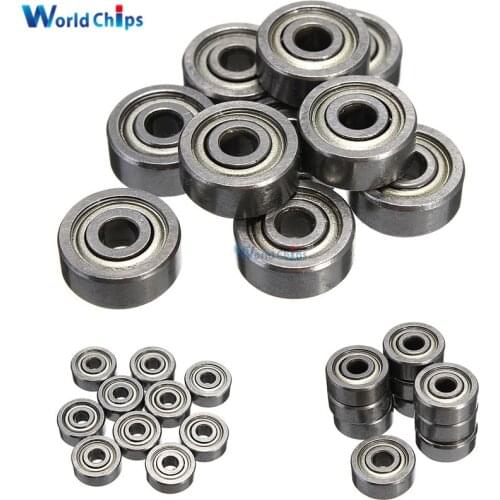 10PCS 623ZZ 3x10x4mm Bearing Miniature Ball Shielded Radial Bearings Silver