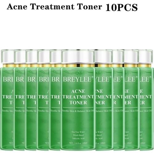 BREYLEE Acne Treatment Toner Pimple Remove Facial Serum Oil Control Moisturizing Whitening Gentle Soothing Dry Skin Care 10PCS